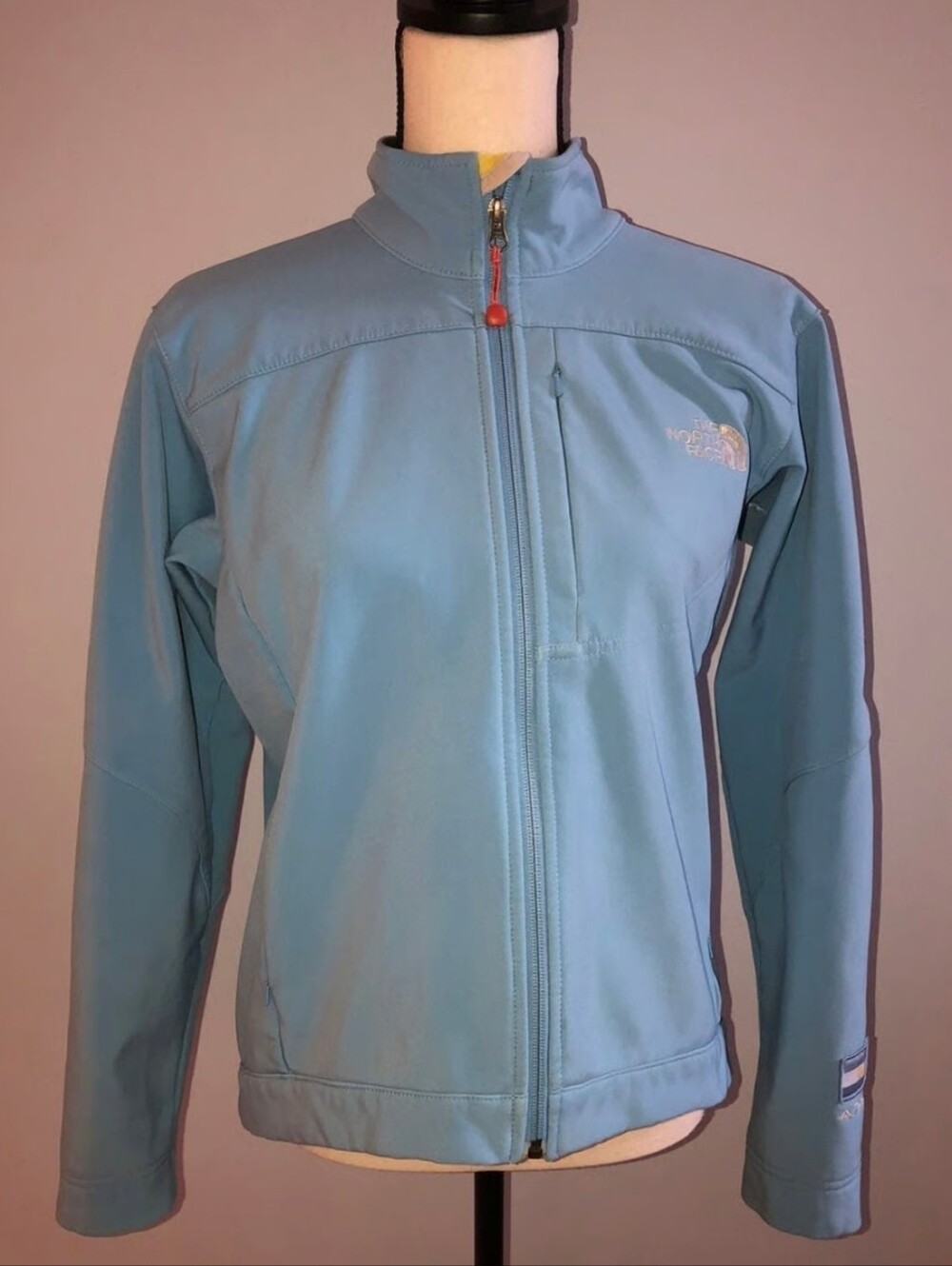Retro The North Face Apex Bionic Blue Full Zip Softshell Jacket Womens Sz M vtg